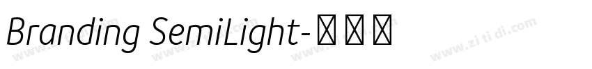 Branding SemiLight字体转换